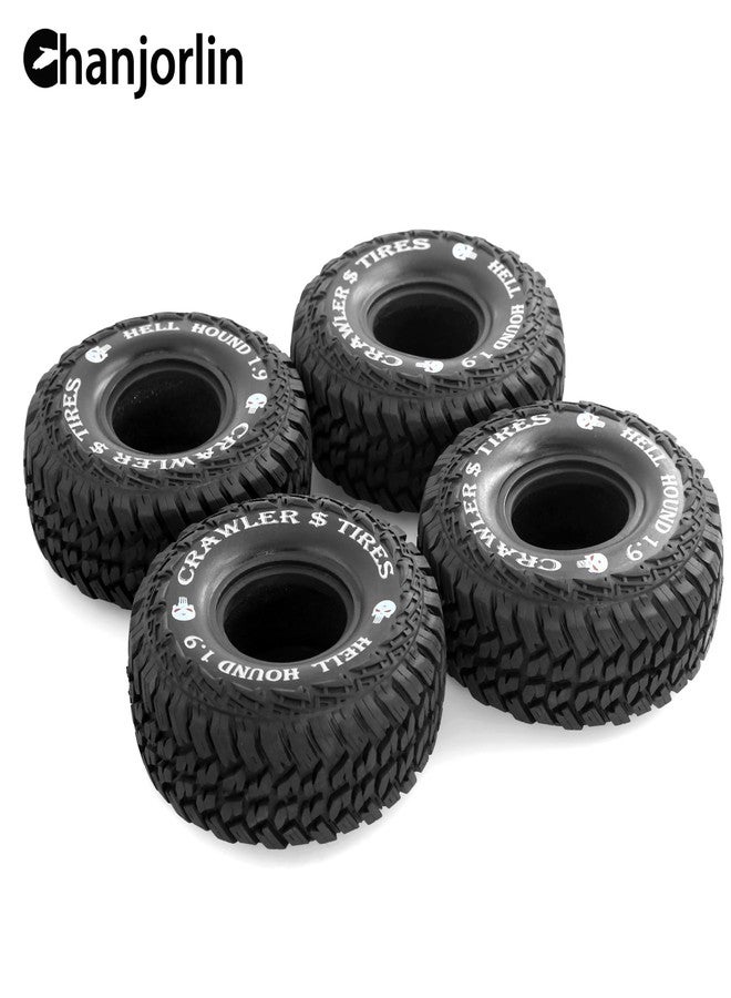 Chanjorlin 1.9 RC Tires 1/10 Soft Rubber All Terrain Crawler Tyres OD 4.65 for 1:10 Rock Mud Crawler Car Traxxas TRX4 Axial SCX10 II RC4WD D90 TF2 Tamiya CC01 Gen8 1.9 inch Beadlock Wheels Rims - Image 3